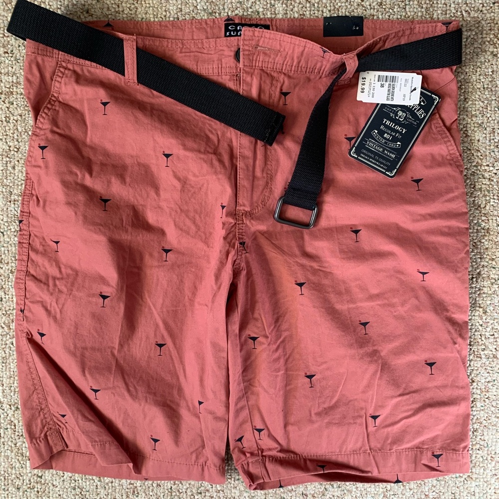 Cargo Supply Cargo Shorts With Belt Size 38 waist